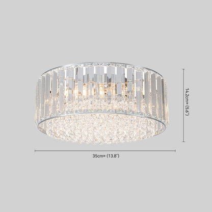 3-Light Crystal Flush Mount Ceiling Light