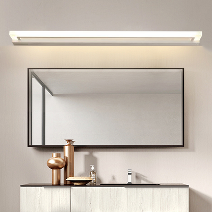 Modern Metal Rectangular White Wall Light Bathroom