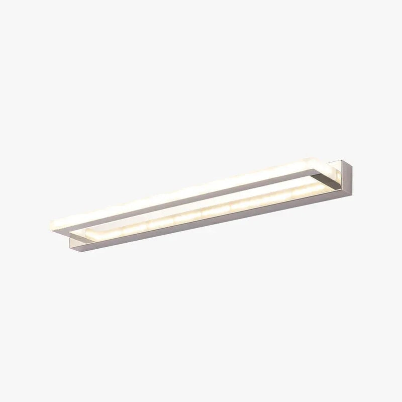 Modern Metal Rectangular White Wall Light Bathroom