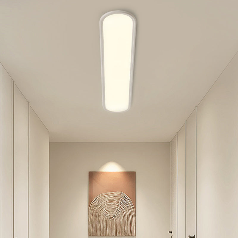 Minimalist Metal Elliptical Black Ceiling Light Study Room