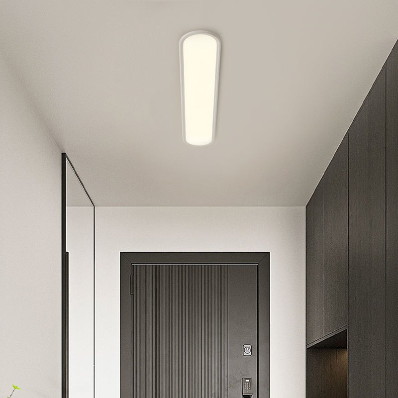 Minimalist Metal Elliptical Black Ceiling Light Study Room