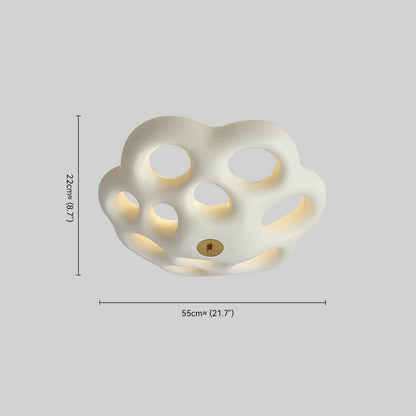 Flower Design LED Flush Mount Ceramic Ceiling Light