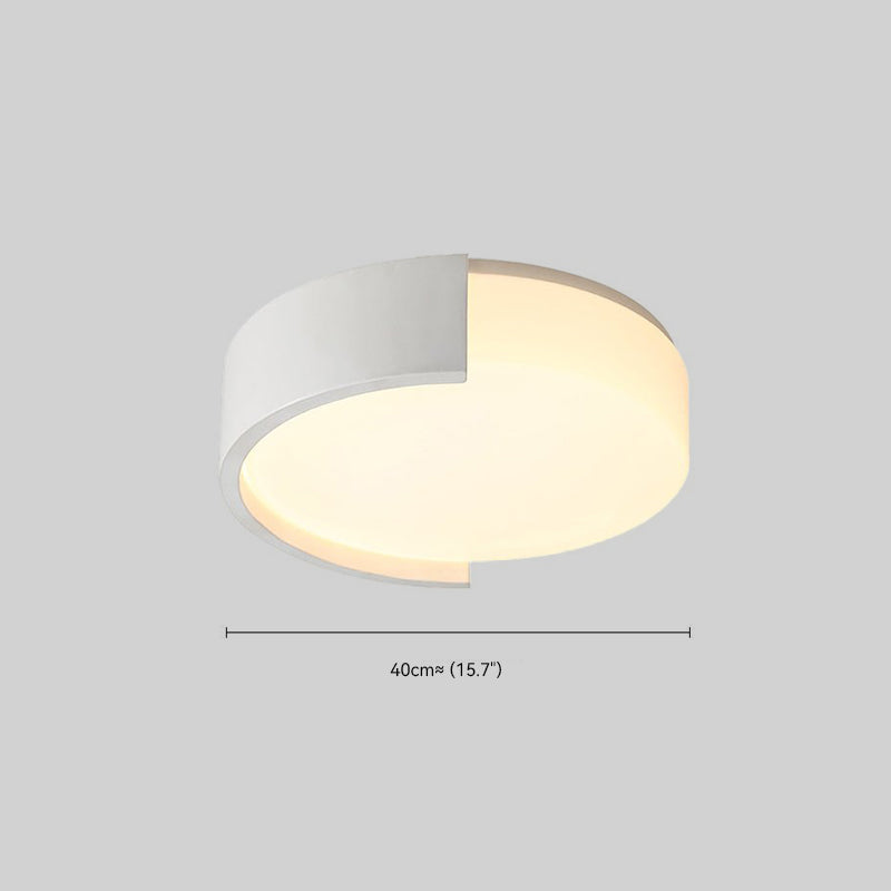 Nordic Circle Flush Mount Ceiling Light in White