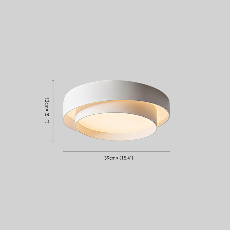 Concentric Rings Round Flush Mount Ceiling Light