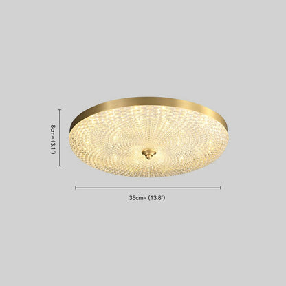 Copper & Metal & Acrylic LED Flush Mount Ceiling Light