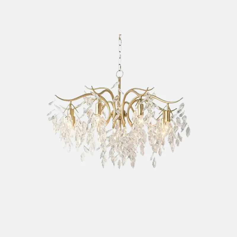 Royal Metal Crystal Cluster Black Pendant Light Living Room