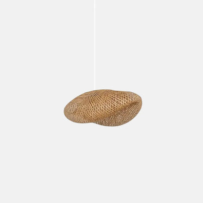 Natural Bamboo Dome Living Room Pendant Light Wood