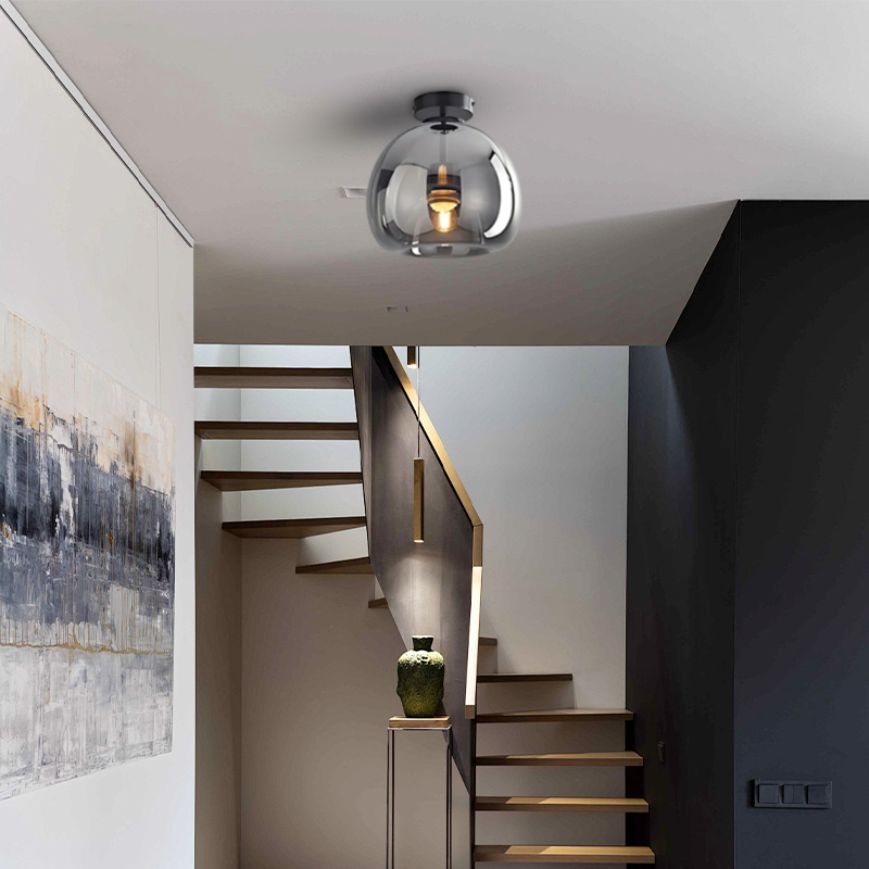 Modern Black/Gold Ceiling Light Metal Bedroom