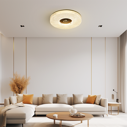 Modern Metal Round White Ceiling Light Bedroom