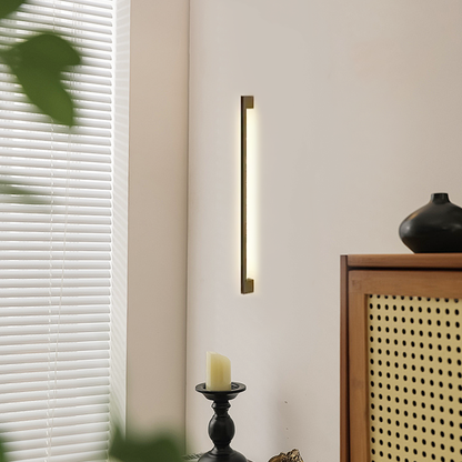 Modern Black Wall Lamp Metal Linear Living Room