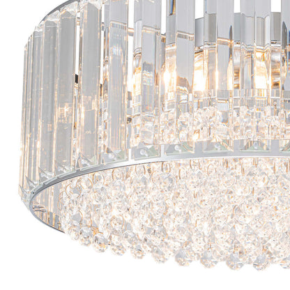 3-Light Crystal Flush Mount Ceiling Light