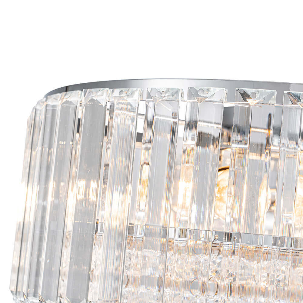 3-Light Crystal Flush Mount Ceiling Light