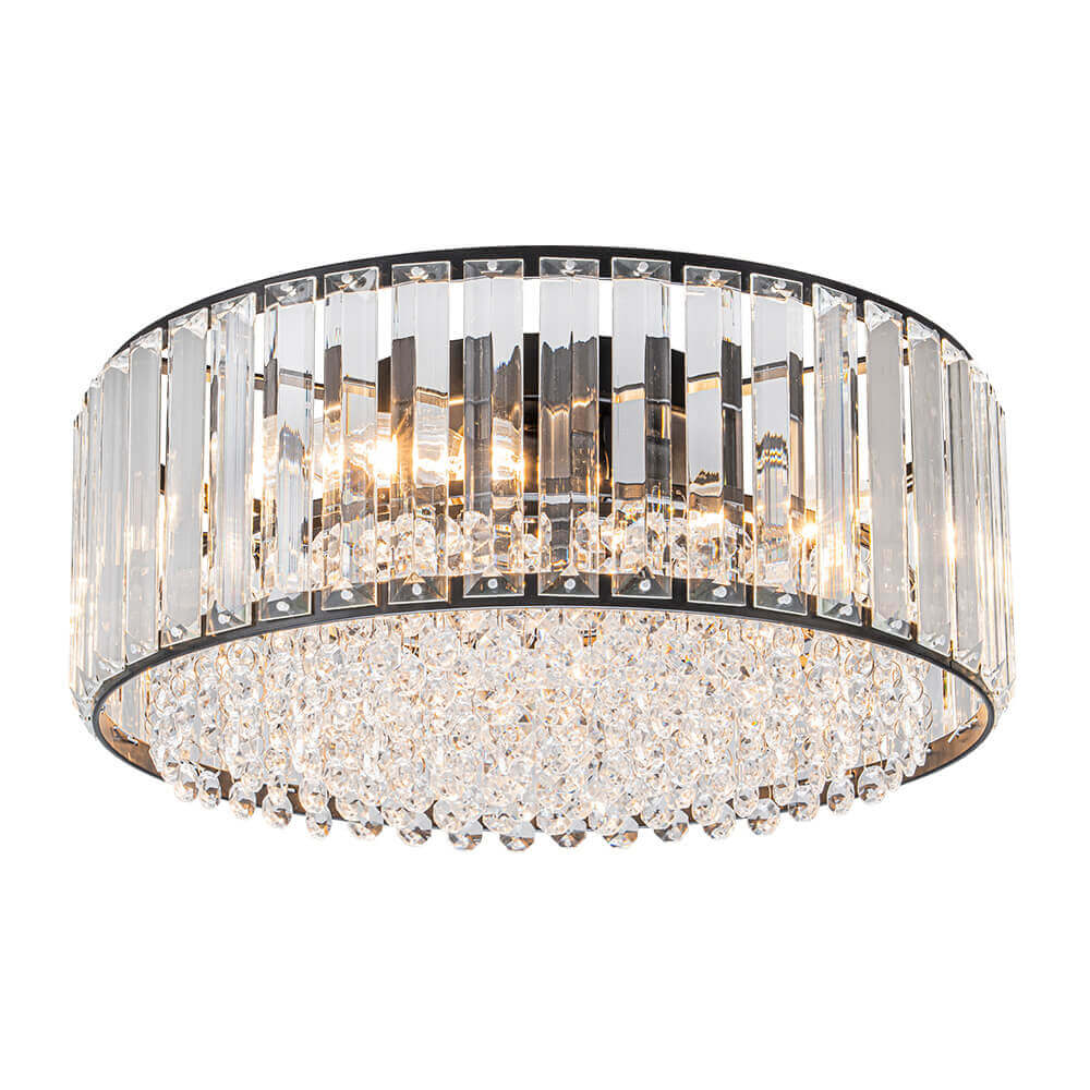 3-Light Crystal Flush Mount Ceiling Light