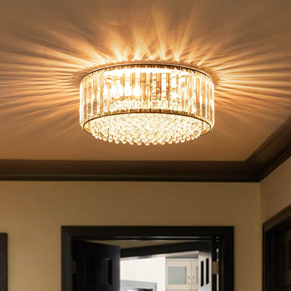 3-Light Crystal Flush Mount Ceiling Light