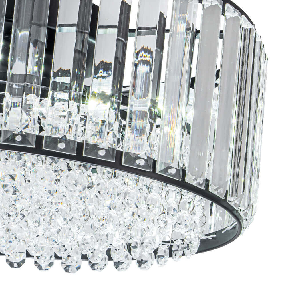 3-Light Crystal Flush Mount Ceiling Light