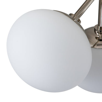 3-Light Opal Glass Semi Flush Mount