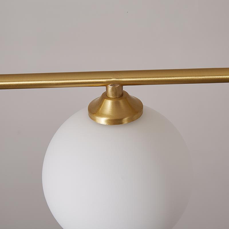 4-Light Glass Globes Linear Ceiling Light