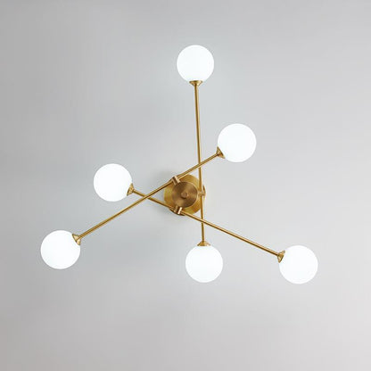 6-Light Glass Globe Ceiling Light