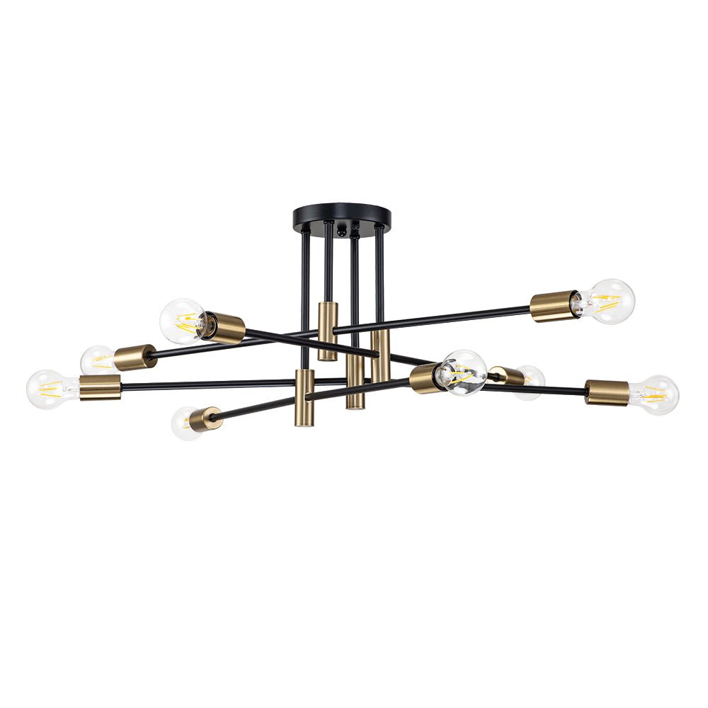 6/8 Light Black Sputnik Semi Flush Mount