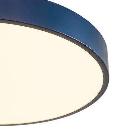 Blue LED Acrylic Drum Semi Flush Mount Ceiling Light