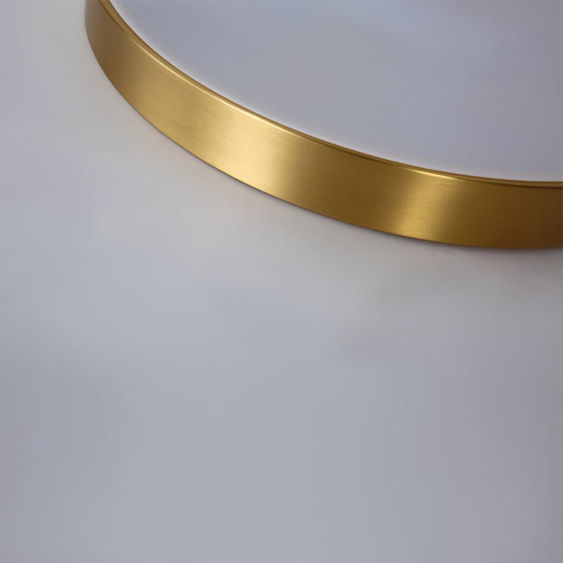 Brass Round Shade LED Ceiling Flush Mount