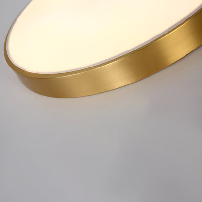 Brass Round Shade LED Ceiling Flush Mount