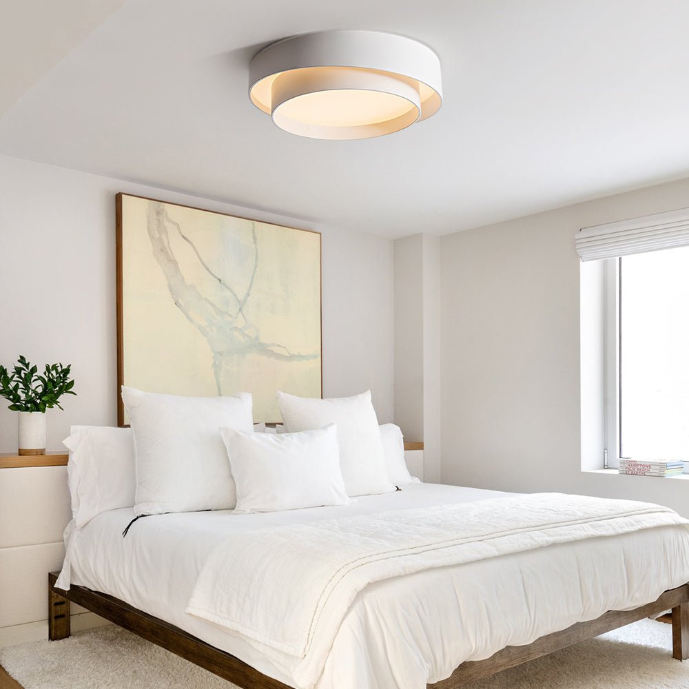 Concentric Rings Round Flush Mount Ceiling Light