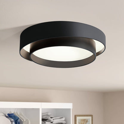 Concentric Rings Round Flush Mount Ceiling Light