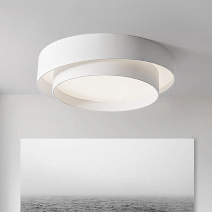 Concentric Rings Round Flush Mount Ceiling Light