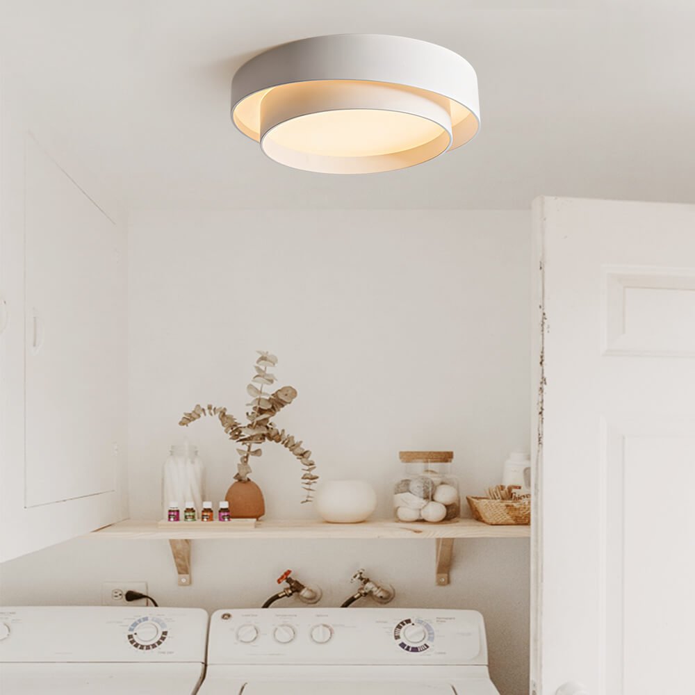 Concentric Rings Round Flush Mount Ceiling Light