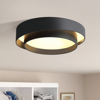 Concentric Rings Round Flush Mount Ceiling Light