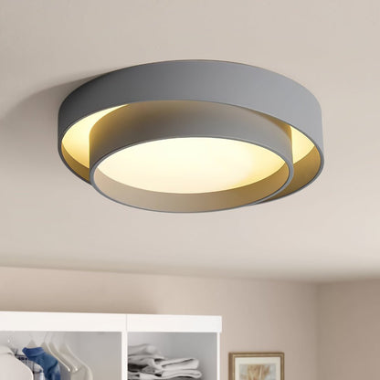 Concentric Rings Round Flush Mount Ceiling Light