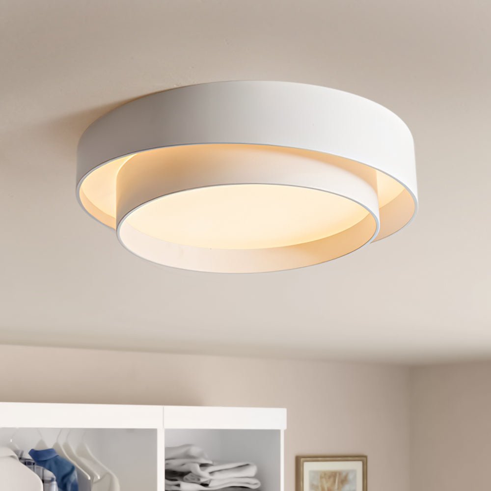 Concentric Rings Round Flush Mount Ceiling Light