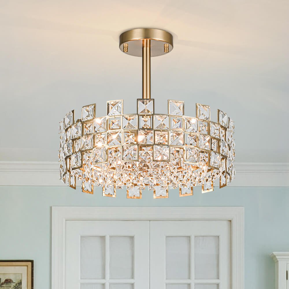 Crystal Semi Flush Mount