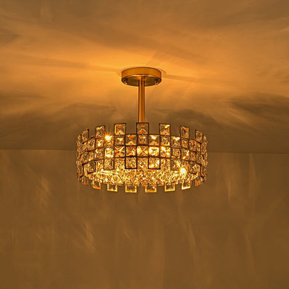 Crystal Semi Flush Mount