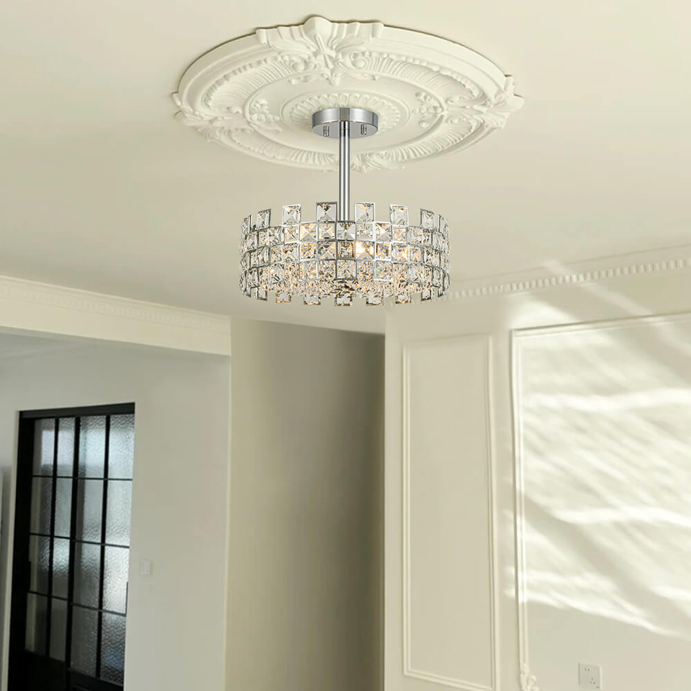 Crystal Semi Flush Mount