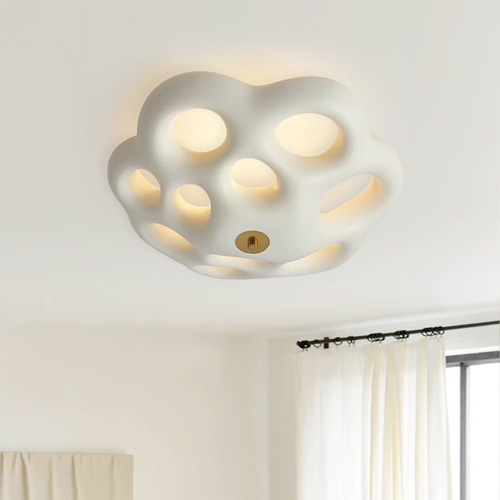 Flower Design LED Flush Mount Ceramic Ceiling Light