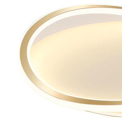 Geometric Round LED Flush Mount in Warm White