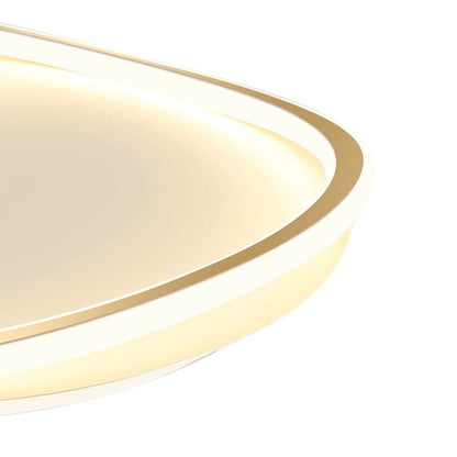 Geometric Round LED Flush Mount in Warm White