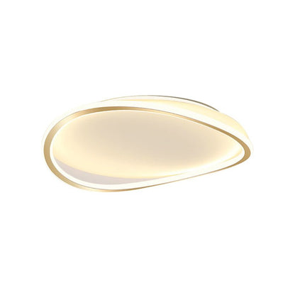 Geometric Round LED Flush Mount in Warm White